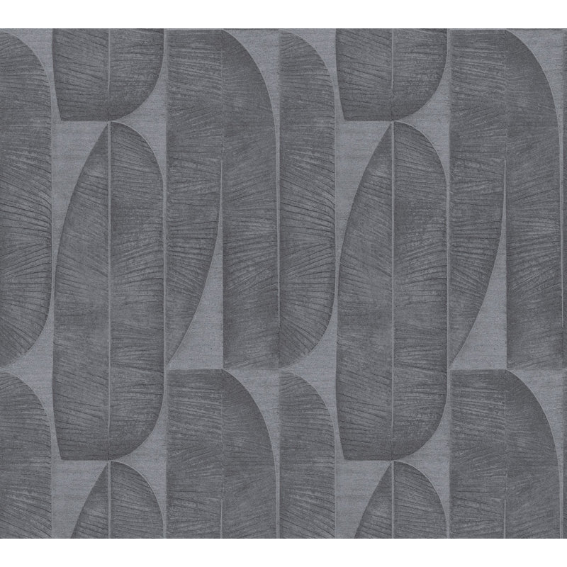 Rahnuma 10.05m x 53cm Matte Double Roll, Black Grey