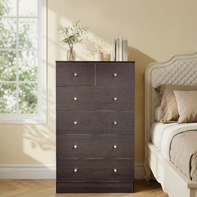 6-Drawer Large Storage Cabinet With Sturdy Construction Wood Storage Organizer For Closet