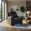Fauteuil inclinable manuel avec éclairage DEL Beso Zero, gris anthracite