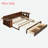 Multifunctional Daybed With Storage Drawer, Open Compartments And Hydraulic Side Table-447250156