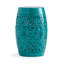 Tabouret de jardin extérieur, table d'appoint, dessus en dentelle 12 po, fer sarcelle-121489430