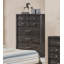 Commode en bois gris foncé 1Pc