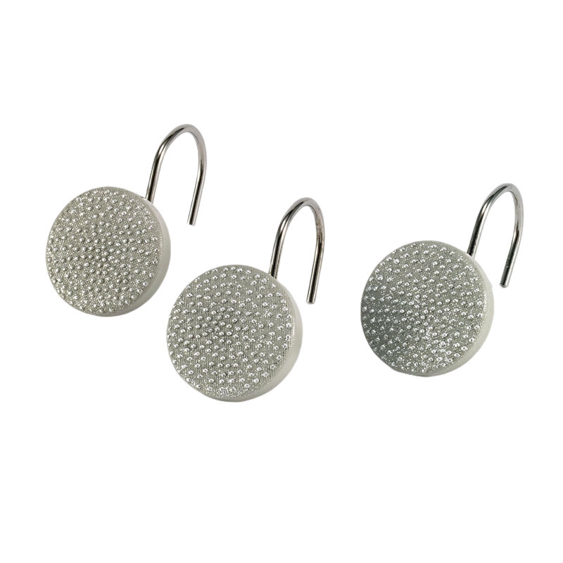 Dotted Circles Bath Shower Curtain Hooks