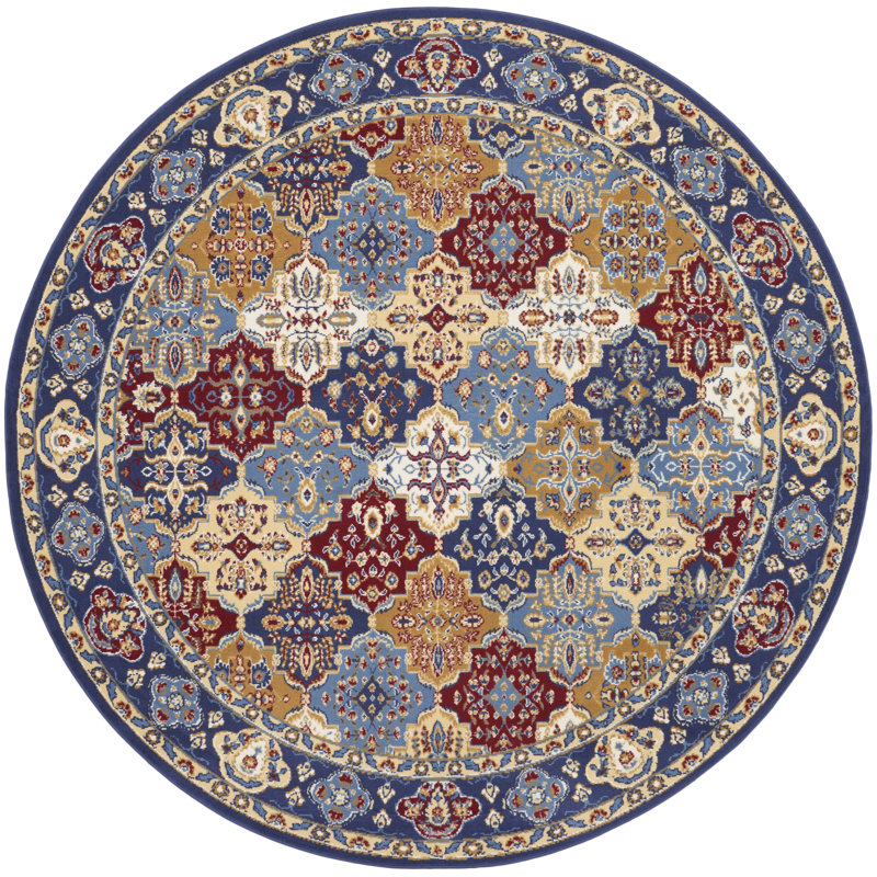 Shadell Oriental Indoor Rug, Round 8'