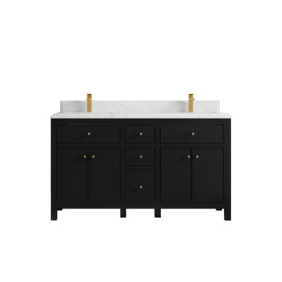 Meuble-lavabo double 60 po