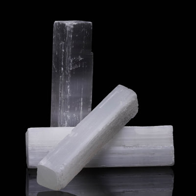 Selenite Crystal Wand // Natural Satin Spar Rod // Morocco