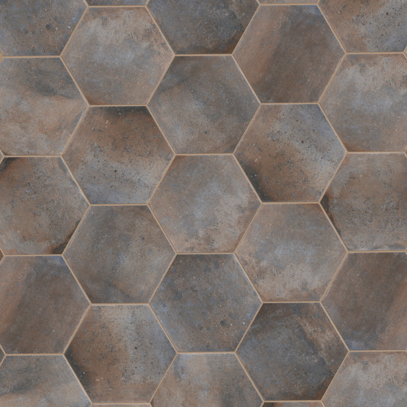 Carreau de porcelaine 14 po x 16 po Boston Ferro, Gris