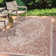 Nate Boho Medallion Textured Weave Red/Taupe Indoor/Outdoor Rug