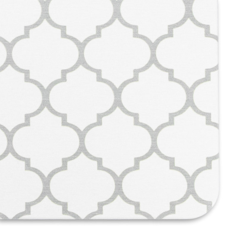 Non-Slip Bath Mat, Grey/White