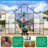 24X10 FT Walk-In Polycarbonate Greenhouse With Aluminum Frame, Lockable Door & Ventilation Window, Green House For Outdoors-128779088