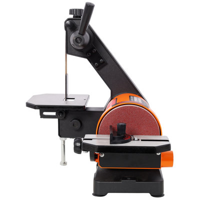1x30 Inch Bench Belt Sander with 5 Inch Disc, 14 x 15.75 x 17 Inches, Cast Aluminium/Plastic/Steel, Wrench Storage, Easy Belt Cover Off, Belt Disc Sander