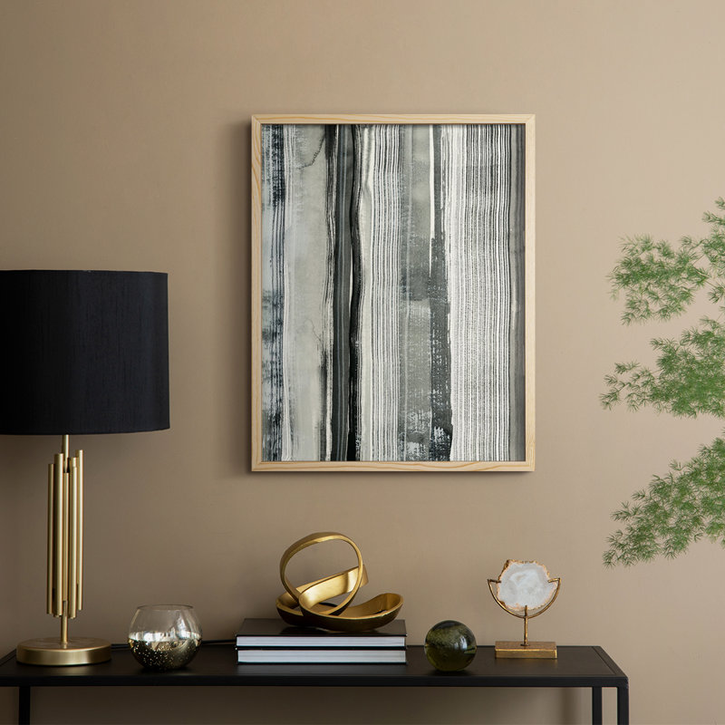 Differing Parallels II Framed Print - Solid Wood, 15" H x 12" W