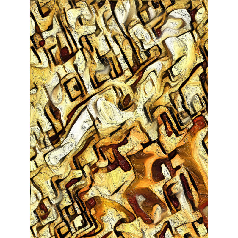 Golden Dahlia III Print by Tanna Gx, 21.25" H x 17.25" W x 0.875" D