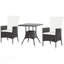 Ensemble bistro 3 pièces avec chaises inclinables et table basse pour la détente, le confort et le style