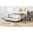 Metal Daybed With Adjustable Trundle, Pop Up Trundle-1765906884