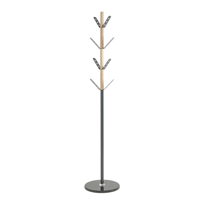 Metal Freestanding 8 - Hook Coat Rack, Anthracite