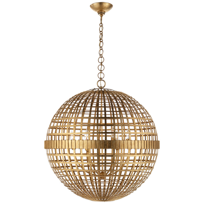 AERIN Mill Large Globe Lantern, Gold