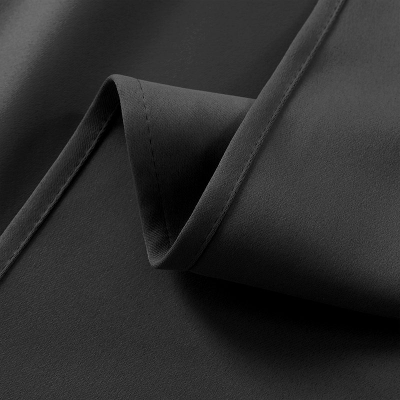 Iknoor Room Darkening Curtain Pair, 228 W x 228 D cm, Dark Grey