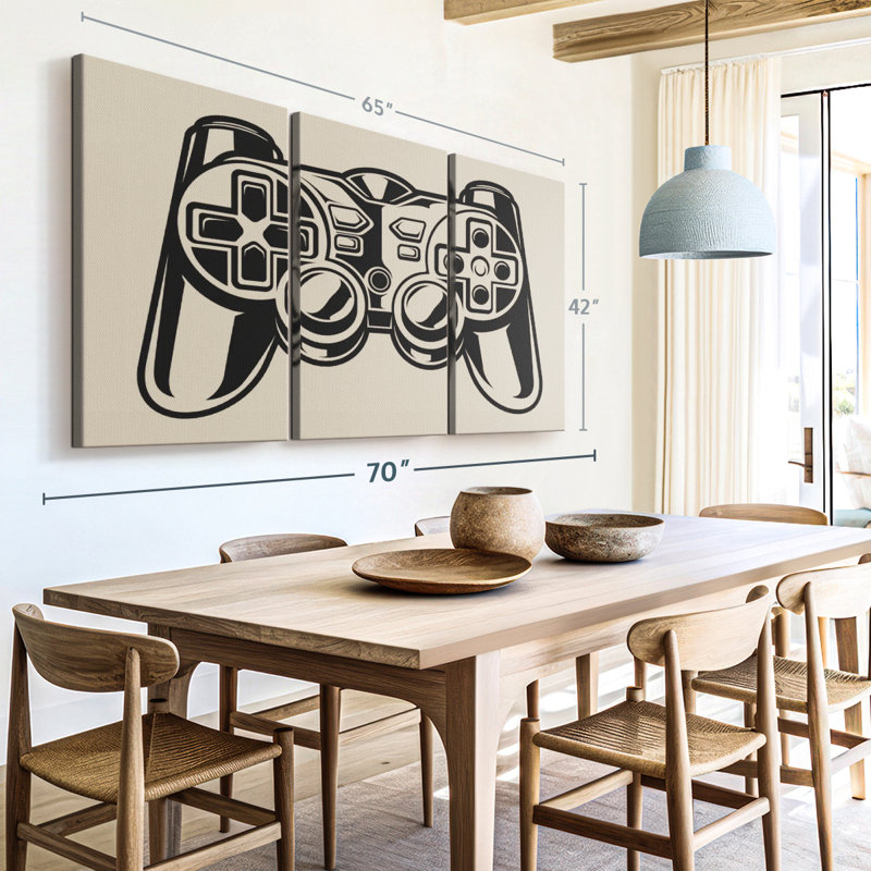 " Game Controller Illustration ", 42" H x 65" W x 1.25" D