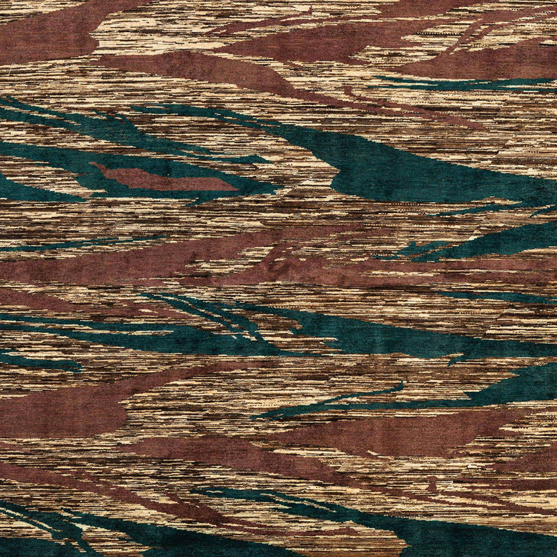 Tapis abstrait moderne 4205, Carré 3 pi