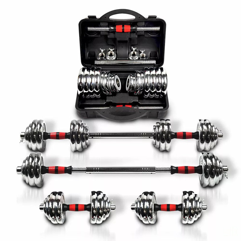 Ensemble de haltères réglables Home Gym Fonte Barbell Ensembles avec boîte de transport