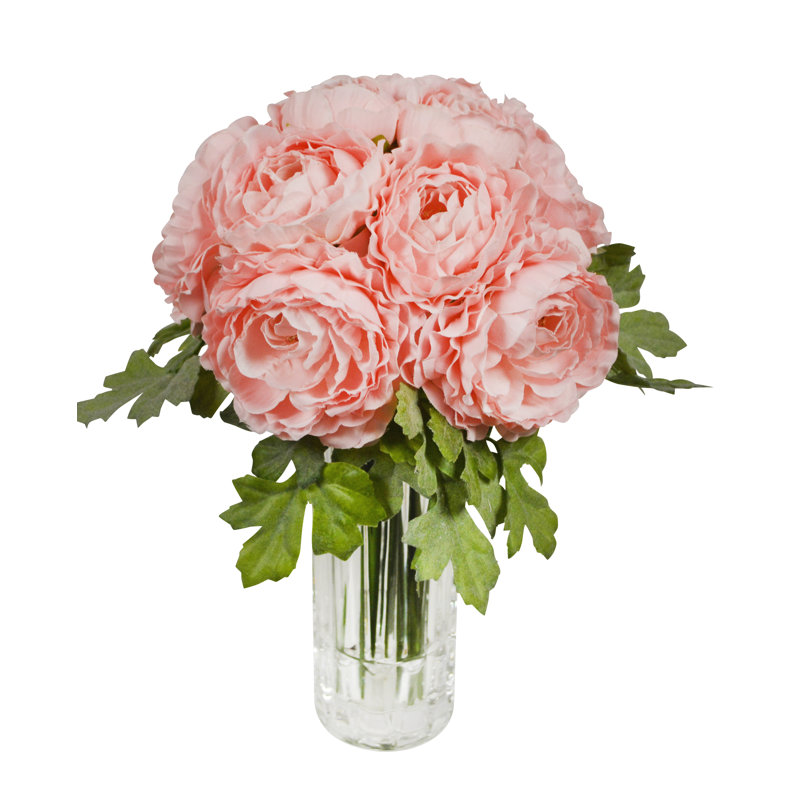 Centre de table 11 "Bouquet de renoncules , Rose clair