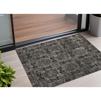 Rectangle Eitaro Area Rug with Non-Slip Backing