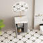 Meuble-lavabo à tablettes 21,6 po avec évier en céramique, porte à fermeture douce, armoire de rangement à tablettes ouvertes sur le côté droit, assemblage requis