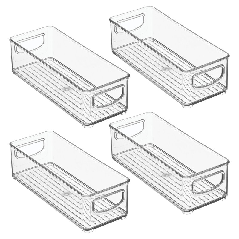iDesign Plastic Stackable Pantry Bin - Storage Bin with Handles for Kitchen Organization - Ideal for Fridge or Cabinets