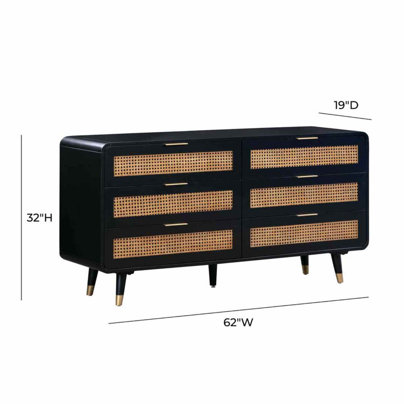 Cianciulli 6 Drawer Double Dresser