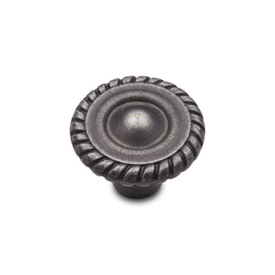 Round 1 1/4" Knob with Point and Rope Detail at Ends CK Series