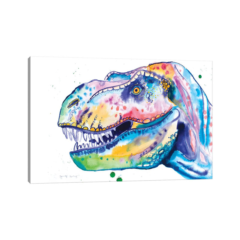 Watercolour T-Re by Jennifer Seeley - Wrapped Canvas Painting, 66.04cm H x 101.6cm W 1.91cm D