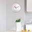 Manderly White Marble Minimalist Pink Geometric Silent Wall Clock
