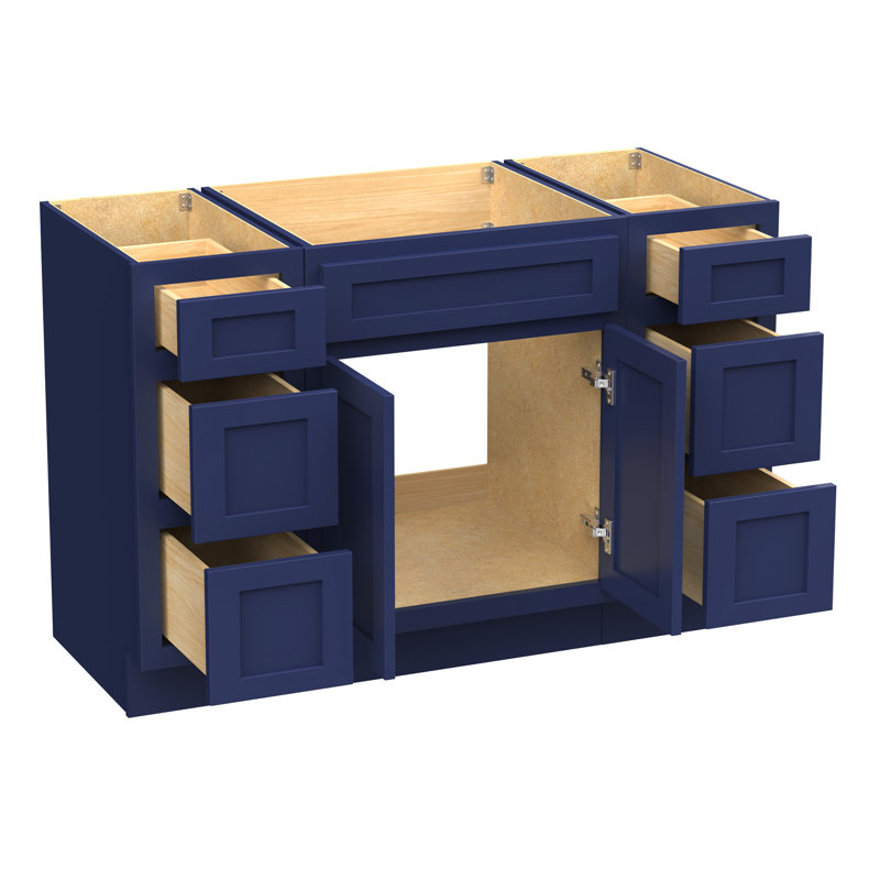 Meuble-lavabo simple 48 po, Bleu
