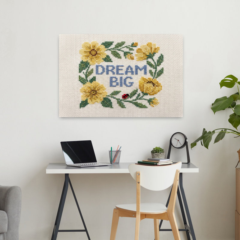 «Dream Big», art mural contemporain abstrait, H 36 po x l 24 po