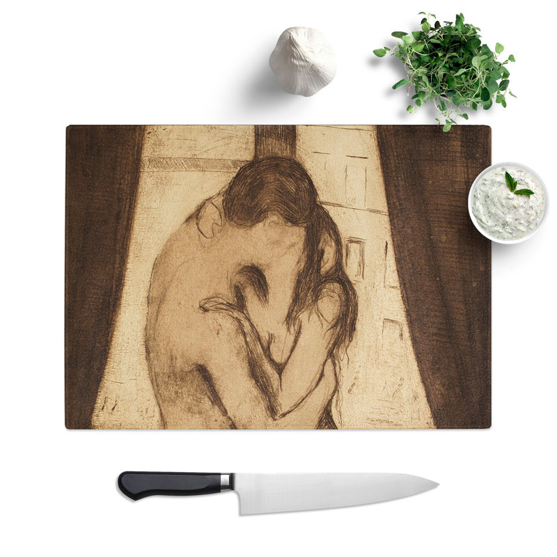 The Kiss Vol.2 by Edvard Munch Chopping Board, 28.5cm W x 39cm L