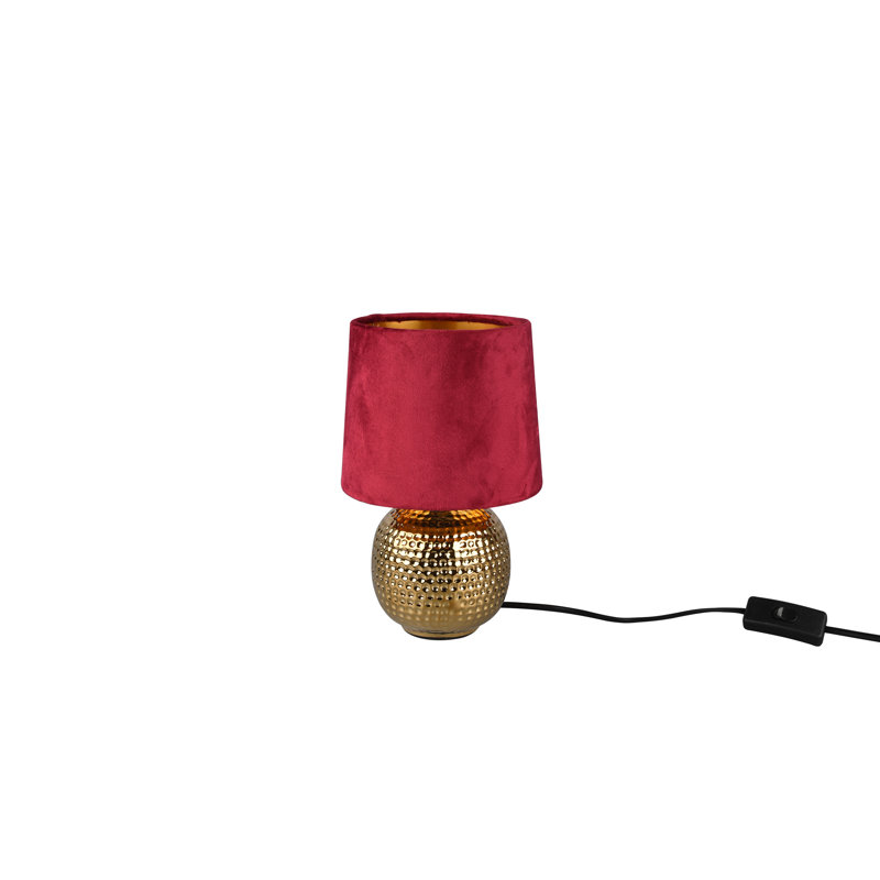 Varick 26Cm Gold Table Lamp, Red