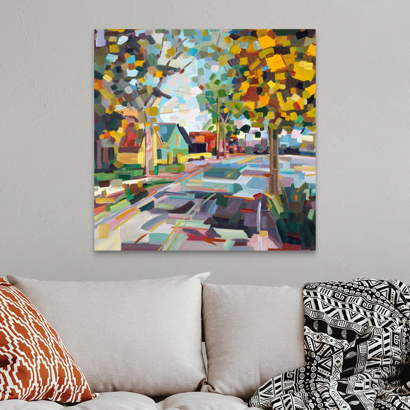 « Fall Neighborhood » par Brooke Borcherding, reproduction d’art sur toile, Toile tendue, H 36 po x l 36 po x 1,25 po