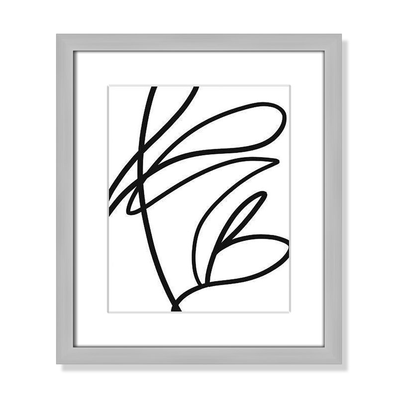 «Line And Collection Young and Restless On Paper» par Leah Straatsma, dessin au trait, H 15 po x l 13 po x P 1,25 po