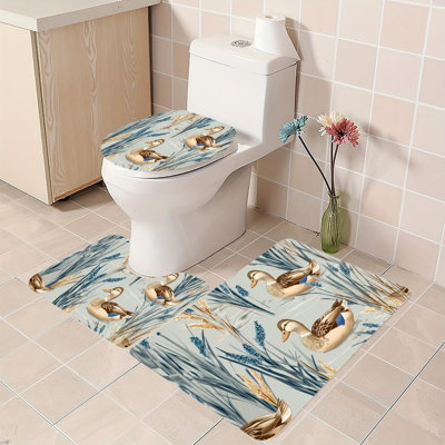 Ensemble de 3 tapis de salle de bain Mallard Duck Marsh