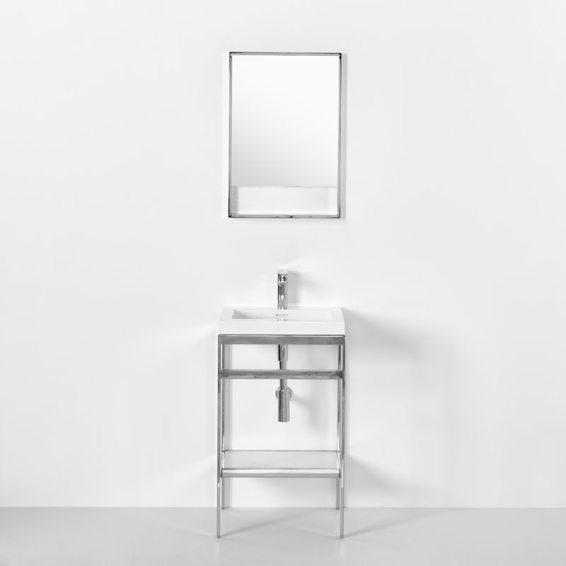 C 24.25" Single Bathroom Vanity Set with Mirror