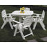 Ensemble repas de patio pour 4 personnes POLYWOOD Nautical avec table carrée