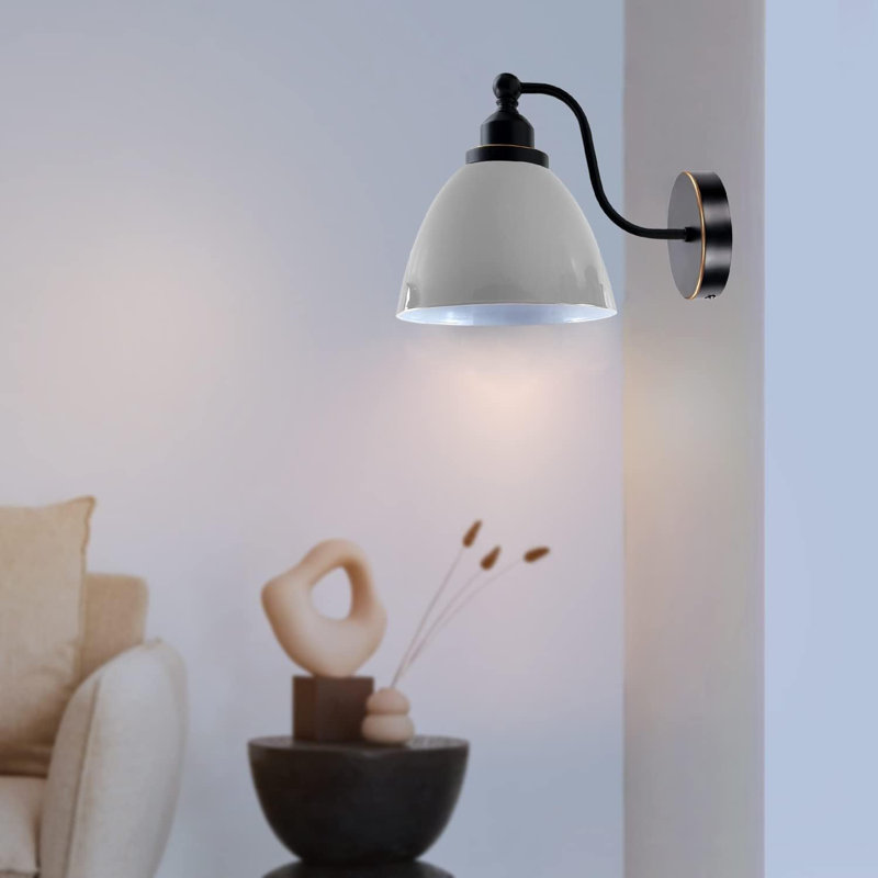 Mcclary Armed Sconce, White, No
