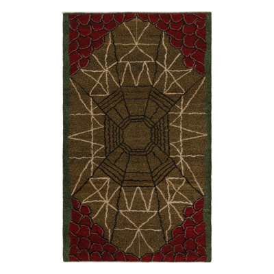 One-of-a-Kind Rectangle 3'10" X 6'8" 1960s Wool Area Rug
