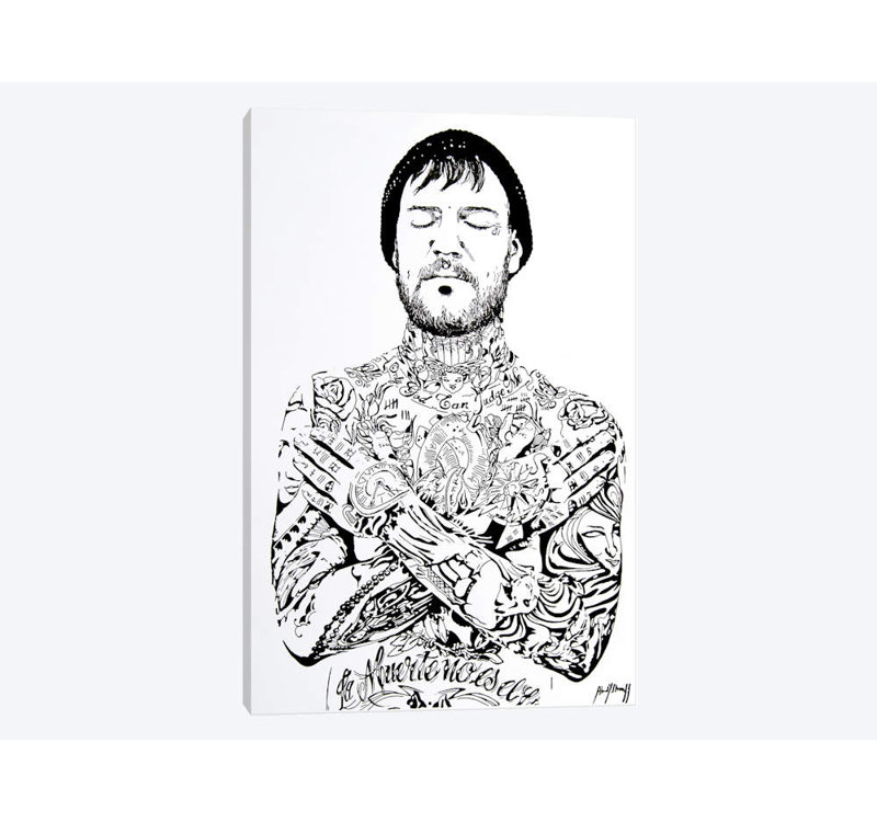 «Tiger Man» par Ahmad Shariff - Impression sur toile tendue sur châssis, H 12 po x l 8 po x P 0,75 po, Toile tendue