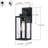 1-Light Matte Black Outdoor Wall Lantern with Dusk to Dawn-473406139
