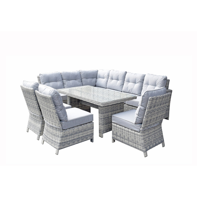 Amy Corner 9 Seater Dining Set with Cushions