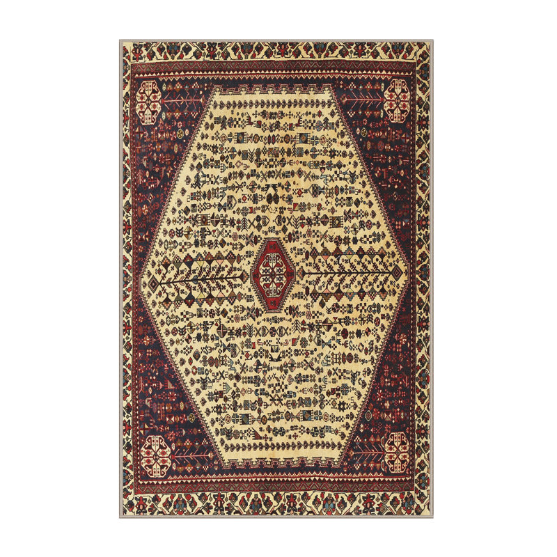 Tapis beige Southwestern, Rectangle 5 pi x 7 pi