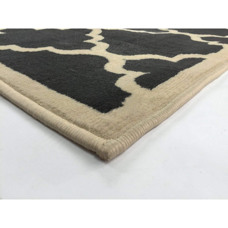 Grands tapis marocains en treillis, Rectangle 4 pi 11 po x 6 pi 11 po