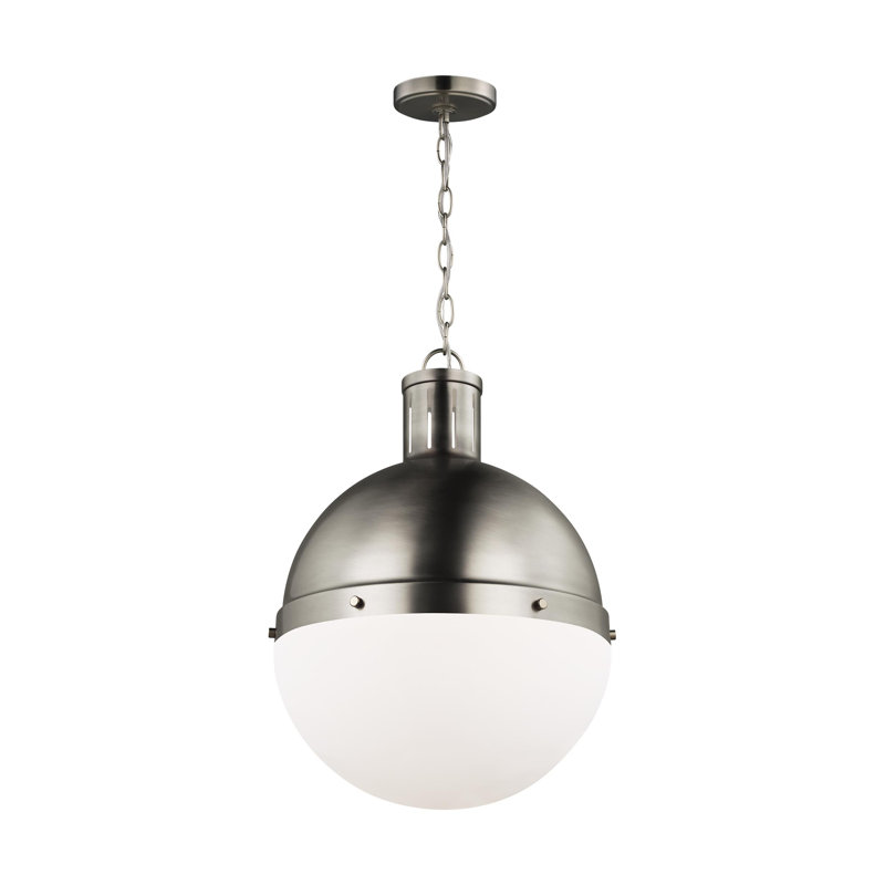 1 - Light Single Globe Pendant, No , Satin Bronze, 11.63" H x 8.13" W x 8.13" D